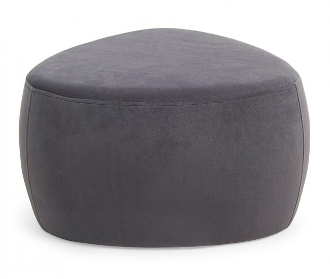 Pouff Stone grigio scuro effetto velluto