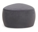 Pouff Stone grigio scuro effetto velluto