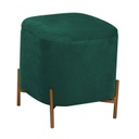 Puff contenitore velluto verde salvia con gambe cm 38x38h45