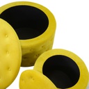 Puff velluto 1-2 giallo cm ø70h42