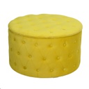 Puff velluto 1-2 giallo cm ø70h42