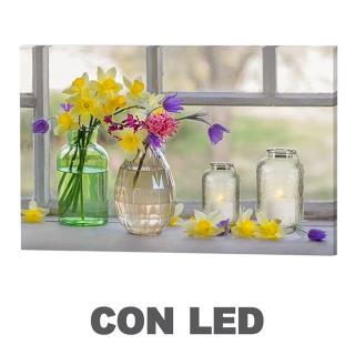 Quadro led barattoli rettangolare cm 40x30x1