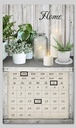 Quadro led con calendario bianco rettangolare cm 30x50x1