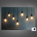 Quadro led lampadine cm 60x40x1