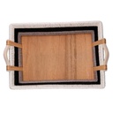 Quadro legno fiori nero tondo cm ø80h2