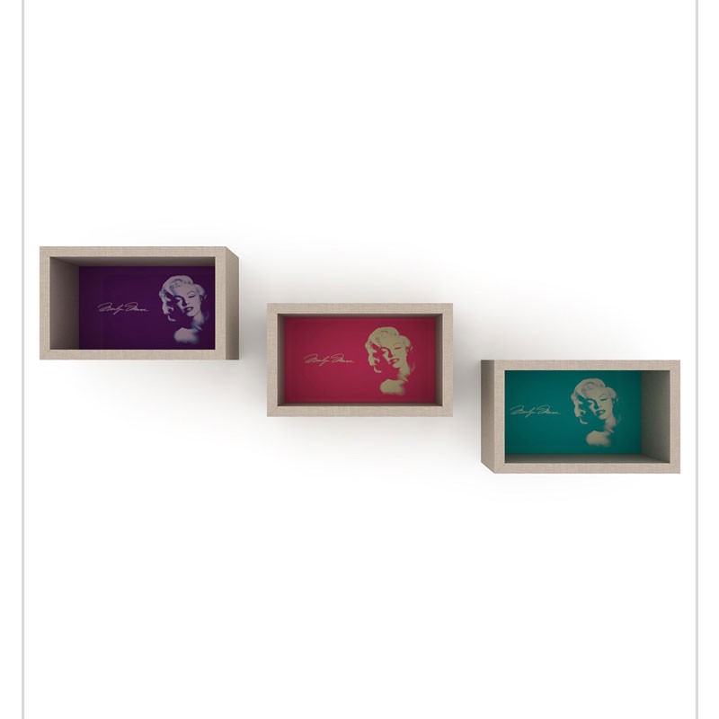 Quadro rettangolare Monroe decorazione murale cm 36 x 18 x 22 h