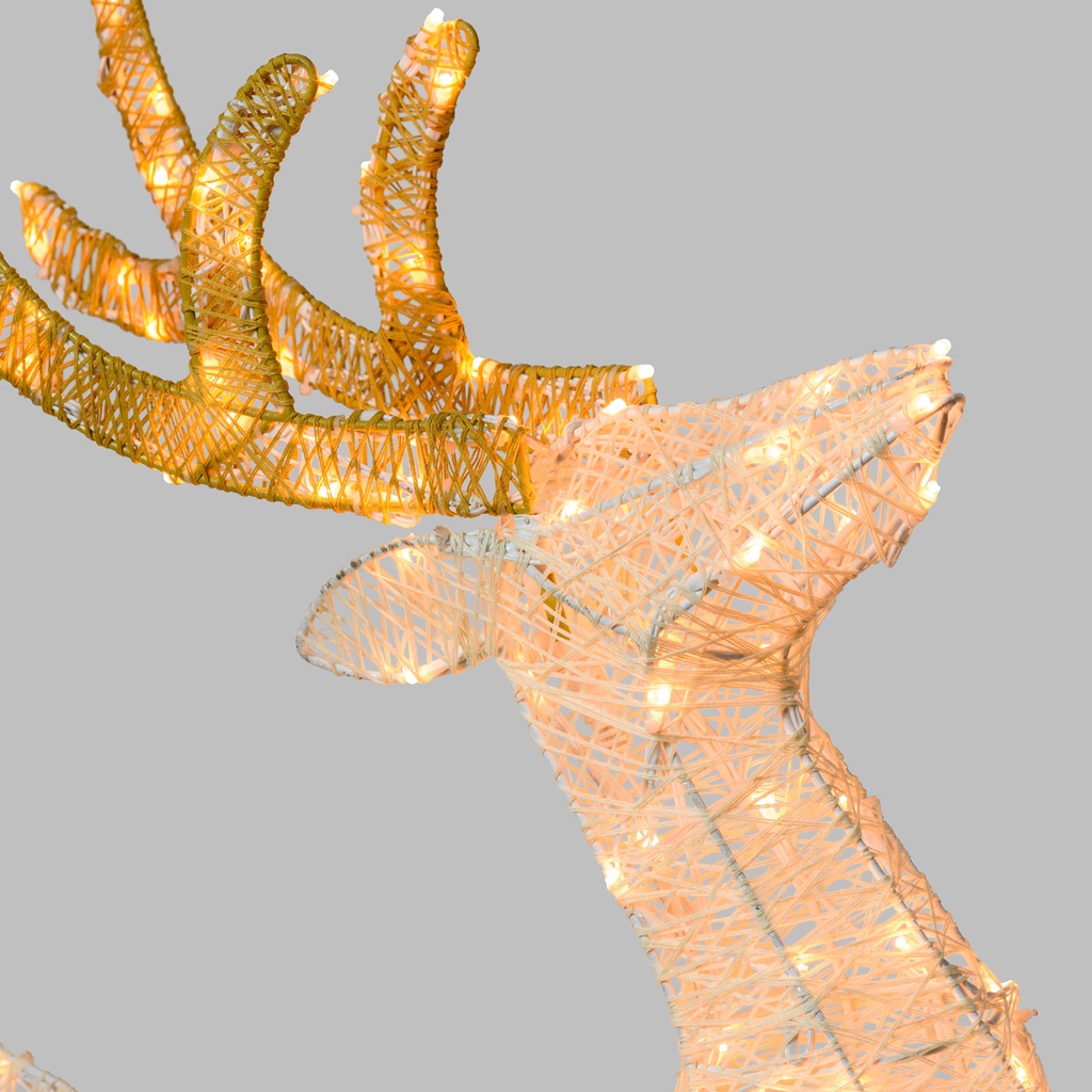 Renna 3D H95cm Galoppante GL 200 LED Serie LHC Luci di Natale