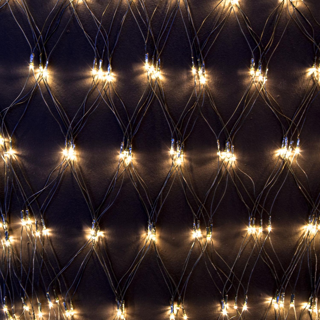 Rete 400 led luce bianco caldo al. fissa cm400x150