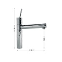 Rubinetto miscelatore per lavabo cucina finitura cromo h.30,5x20 cm