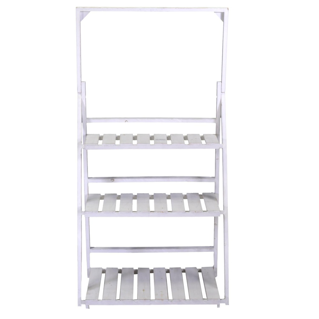 Scaffale legno 3 piani bianco cm 68