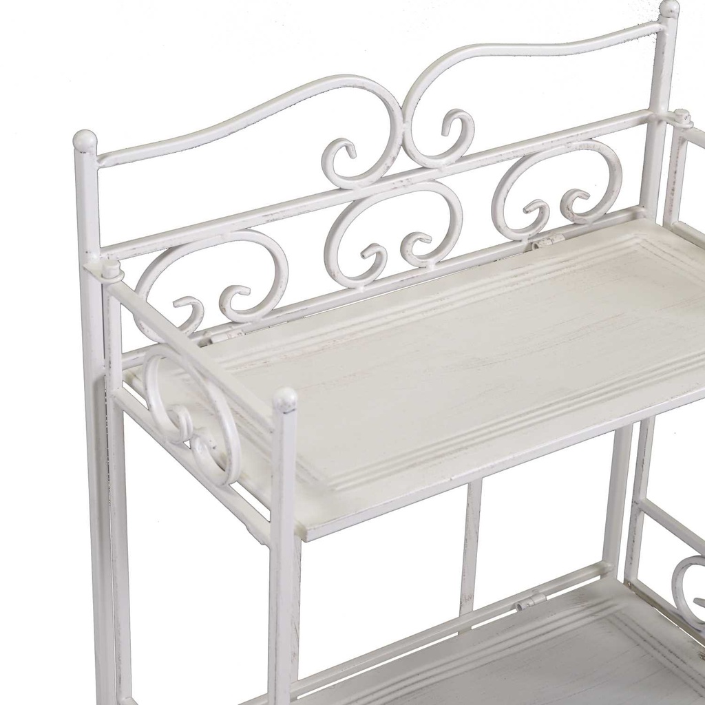 Scaffale metallo new jessica 4 piani bianco brush cm 47x23