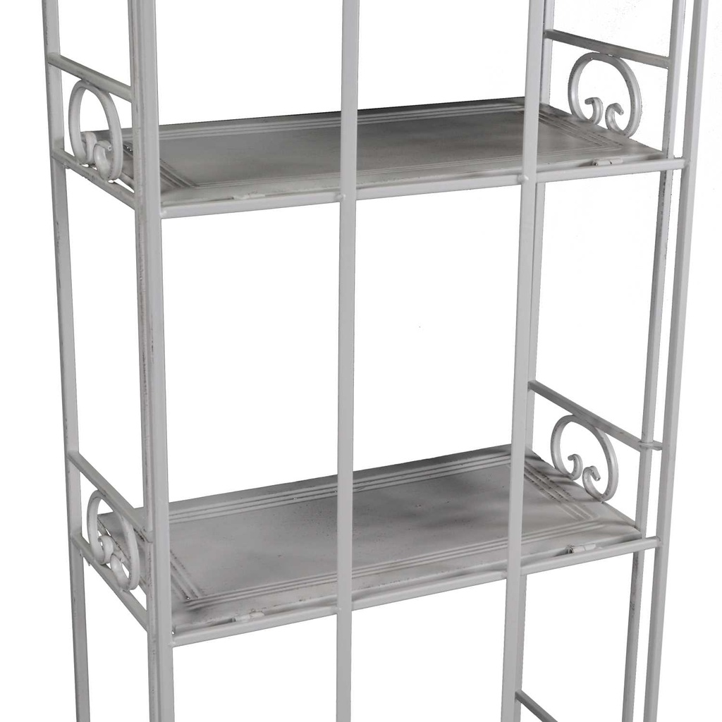 Scaffale metallo new jessica 4 piani bianco brush cm 47x23