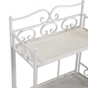 Scaffale metallo new jessica 4 piani bianco brush cm 47x23