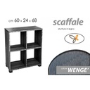 Scaffale pensile libreria grigio 60x24x 68 con piedini