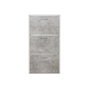 Scarpiera 3 ribalte struttura bianca e cemento 61x25xh.115 cm EFFEZ