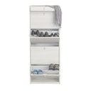 Scarpiera quattro ante un cassetto superiore Bianco Ossido 63x29x h164 cm