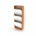 Scarpiera slim bambu bianco cm 50x15x124 h