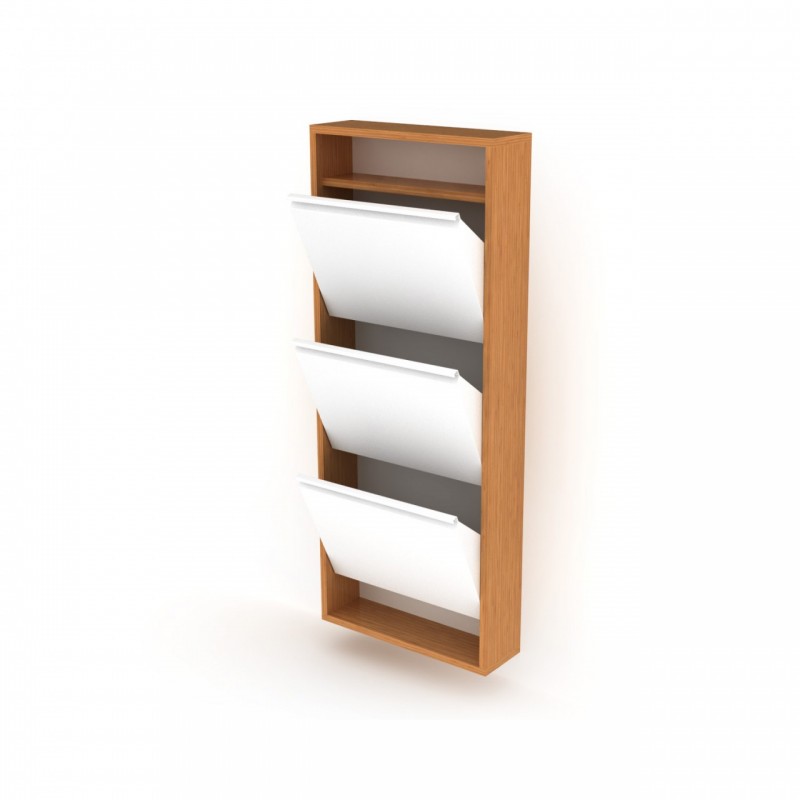 Scarpiera slim bambu bianco cm 50x15x124 h EFFEZ