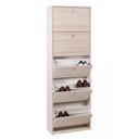 Scarpiera slim salvaspazio cinque ante Olmo Chiaro 63x29x h190 cm