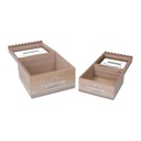 Scatola legno 1-2 bistrot naturale quadro cm18x18h11