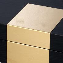 Scatola legno 1-2 nero rettangolare cm31x20h10