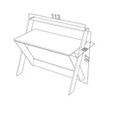 Scrivania stile scandinavo naturale bianco Alixus 113x59xh.97 cm