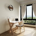 Scrivania stile scandinavo naturale bianco Alixus 113x59xh.97 cm