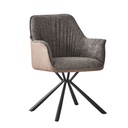 Sedia Aseat grigio con retro tortora  82x60.5x62 cm