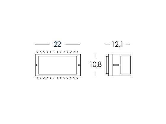 Applique E27  linea bia  bianco