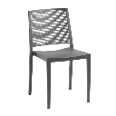Sedia Grid polipropilene grigio EFFEZ