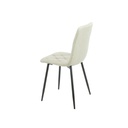 Sedia Imbottita Beige con Cuciture a Rombo  43x45x91 cm