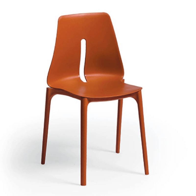 Sedia Oblong polipropilene rosso mattone EFFEZ