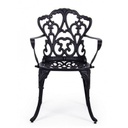Sedia alluminio antracite esterno barocco cm 57.5x 58 x 87.5h iperbriko
