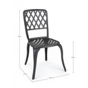 Sedia alluminio antracite esterno cm 44 x 46 x 89h