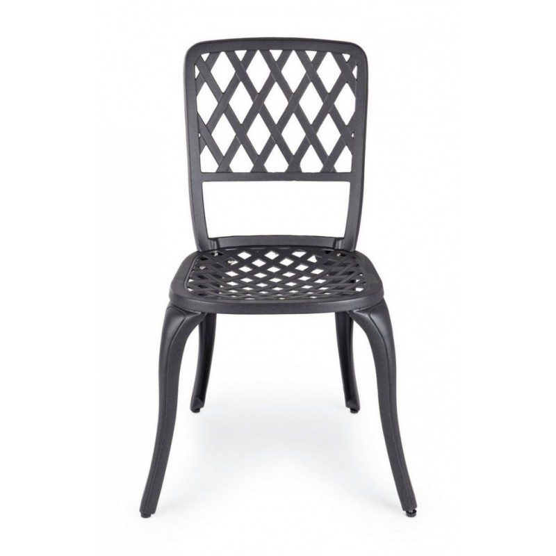 Sedia alluminio antracite esterno cm 44 x 46 x 89h