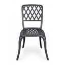 Sedia alluminio antracite esterno cm 44 x 46 x 89h