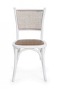 Sedia bianco in legno stile rustico