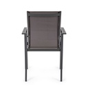 Sedia con braccioli Crozet da esterno dark antracite