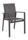 Sedia con braccioli Crozet da esterno dark antracite