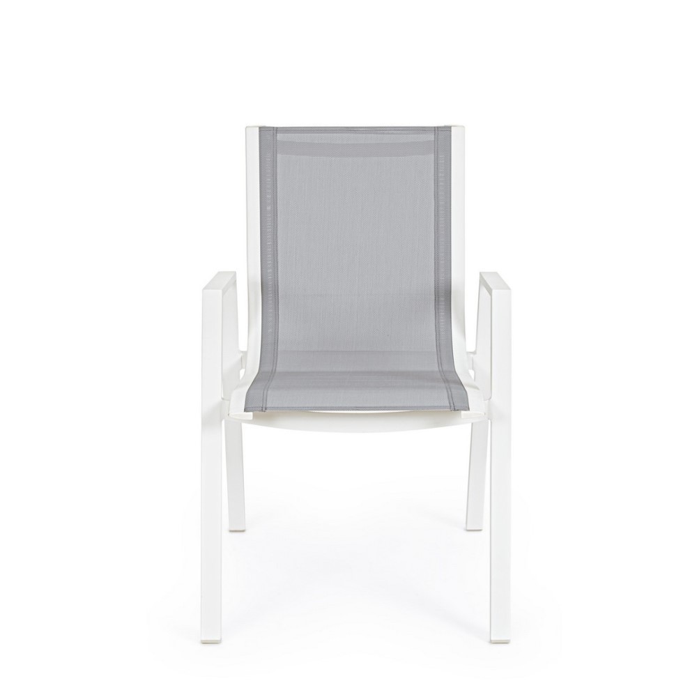 Sedia con braccioli Pelagius bianco