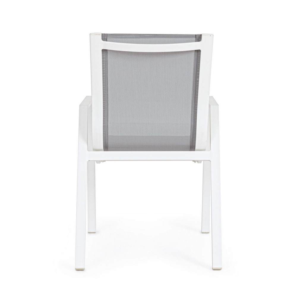 Sedia con braccioli Pelagius bianco