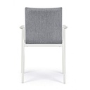 Sedia da giardino esterno bianco grigio impilabile