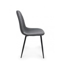 Sedia da pranzo in similpelle Grigio Scuro AMANDA 45x54x h87 cm