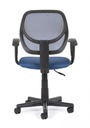Sedia da ufficio blu con braccioli