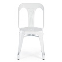 Sedia in stile contemporaneo in acciaio Bianca MINNEAPOLIS 44x53x h83 cm