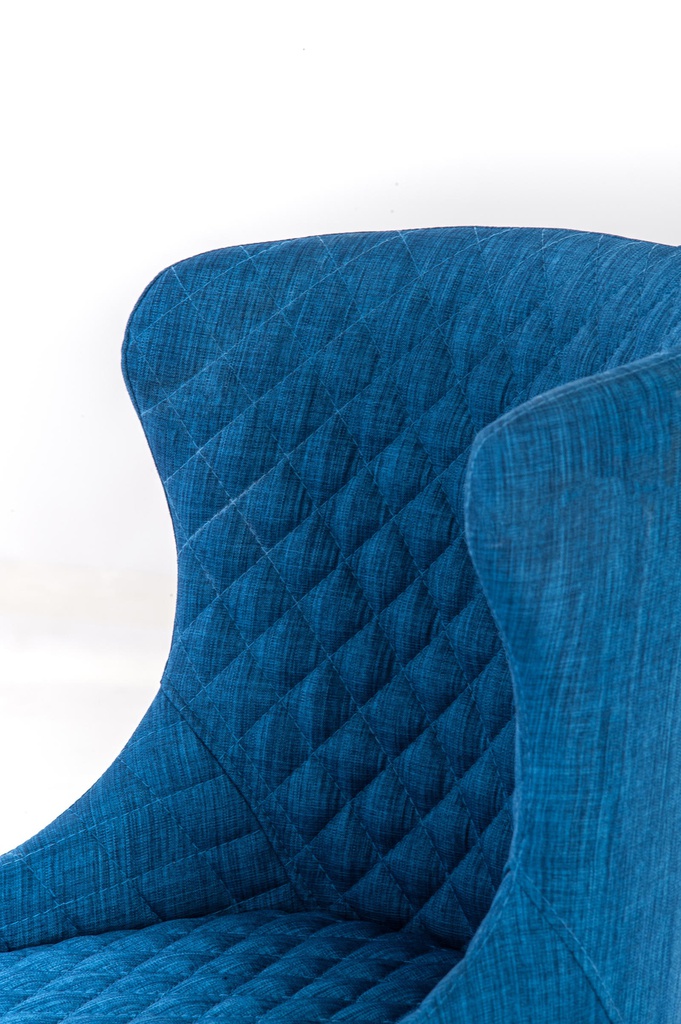 Sedia in tessuto blu 58x50,5x83h cm 