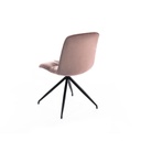 Sedia in tessuto microfibra effetto velluto rosa antico 43x38xh. 86.5 cm