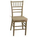 Sedia legno chiavari oro con cuscino oro cm 40x40h43-92