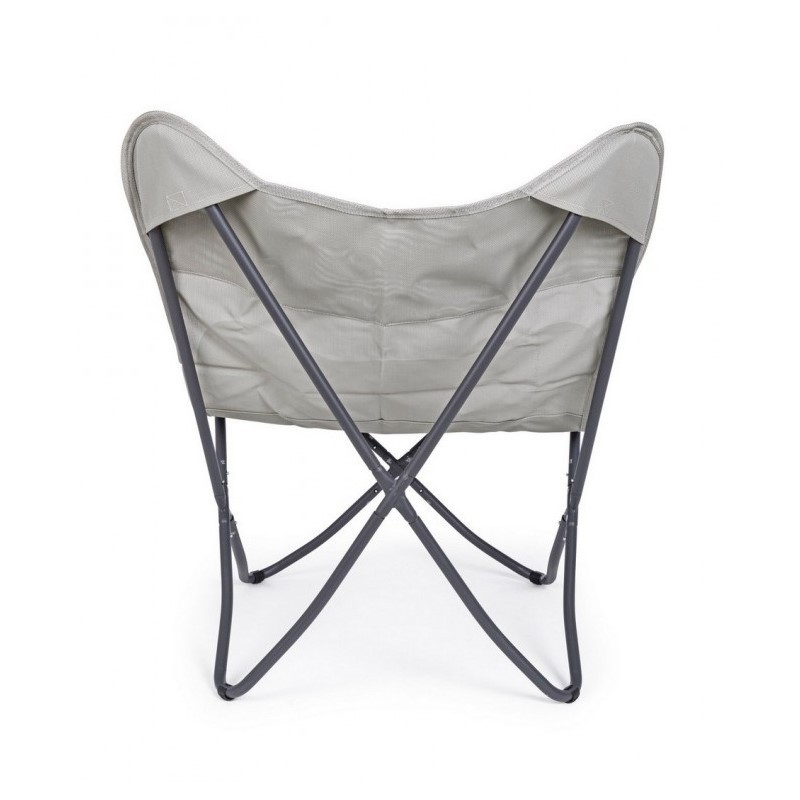 Sedia mare pieghevole in textilene Natural BUTTERFLY GABICCE 77.5x81x h89 cm iperbriko