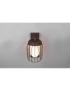 Applique Gabbia Ruggine 1xE27 Tuela IP44 Sensore Movimento Trio Lighting